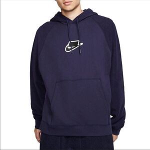 Nike NSW Purple Street Wear urban Sewn Quilted Hoodie hooded Sweatshirt Jacket